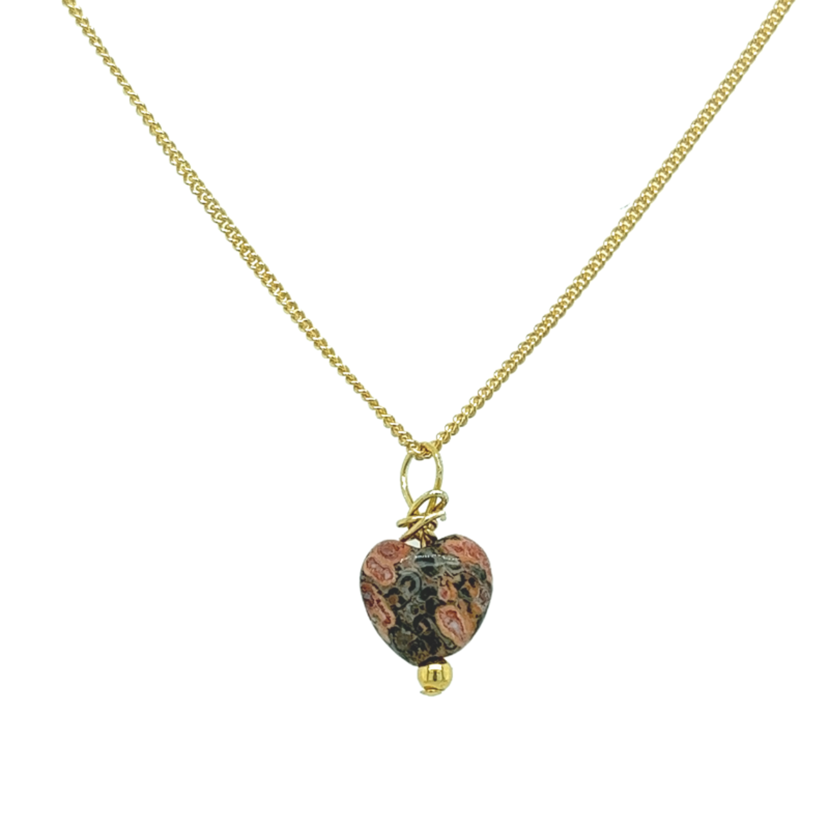 Necklace ocean jasper heart