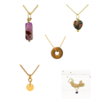 Gold necklace & pendant gemstone