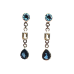 Changeable earrings  London blue and imperial topaz - Copy