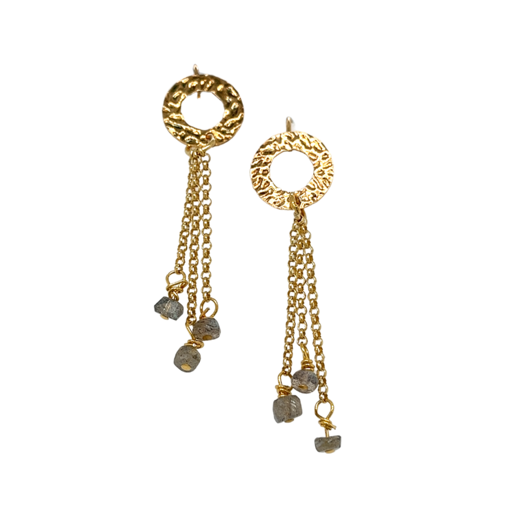 Labradoriet earrings,  gold