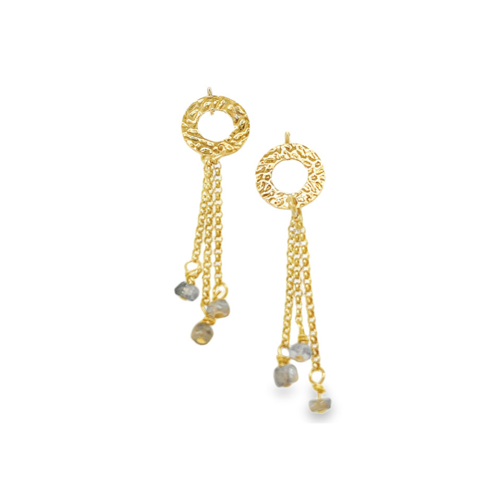 Labradoriet earrings,  gold