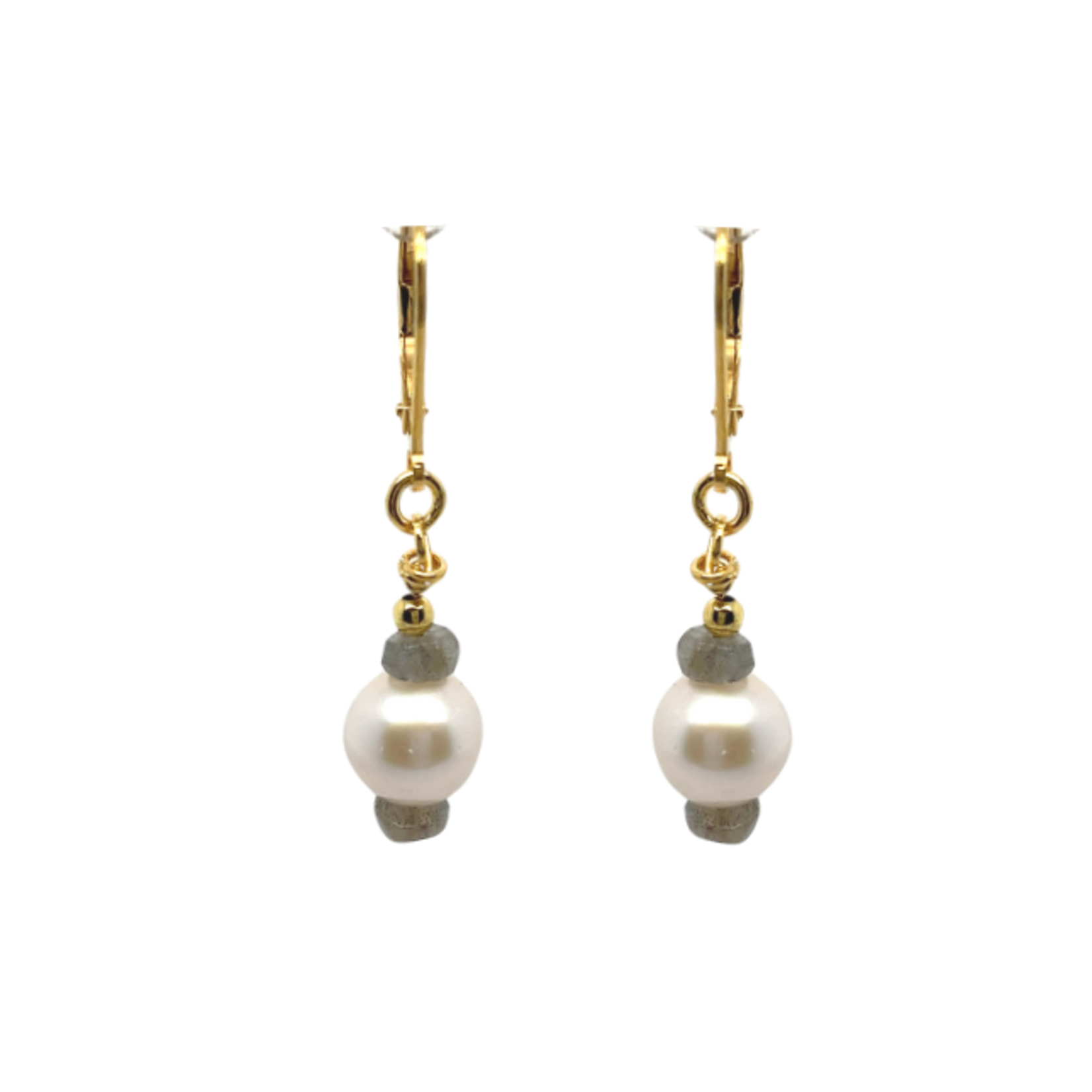 Pearl earrings,  white gold