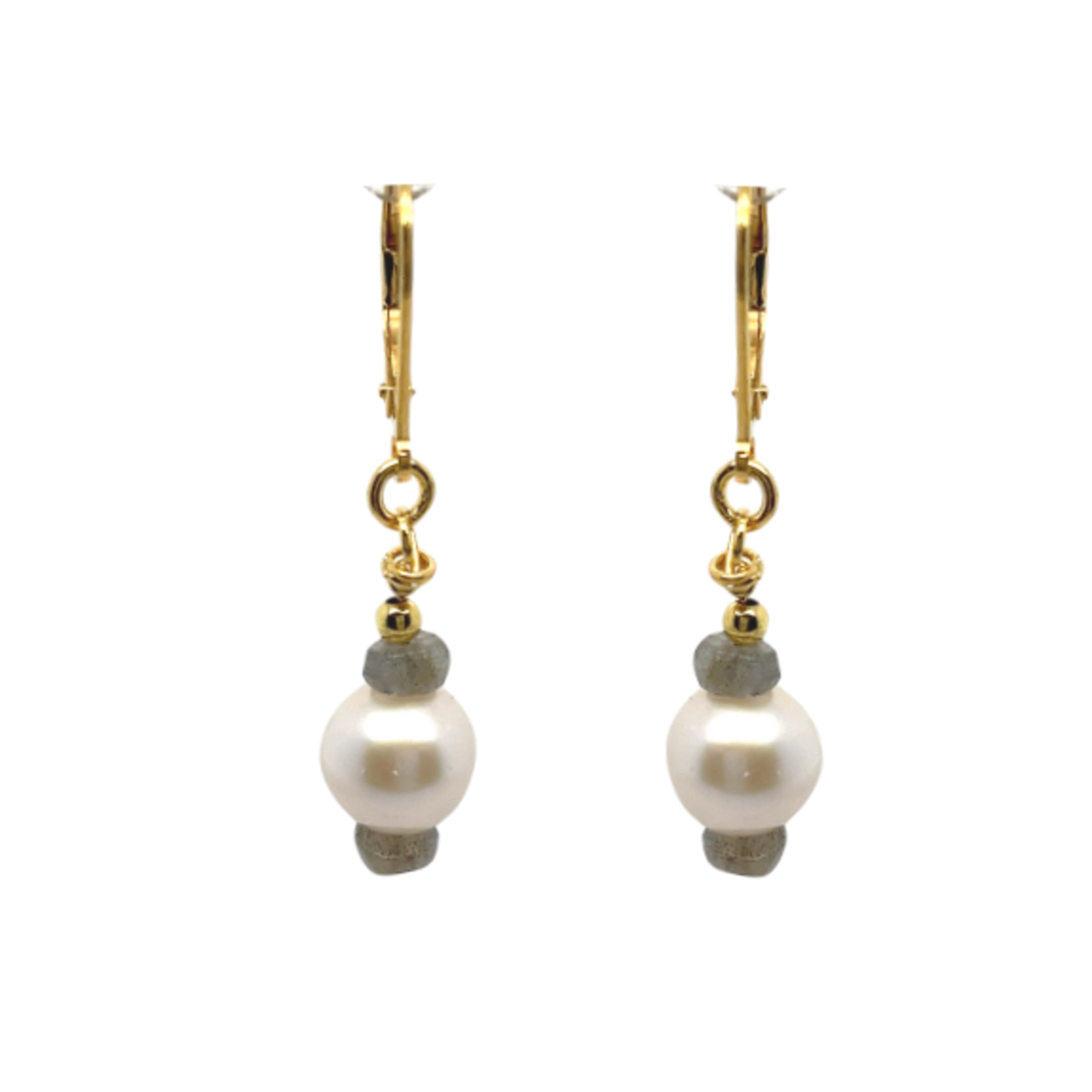 Pearl earrings,  white gold
