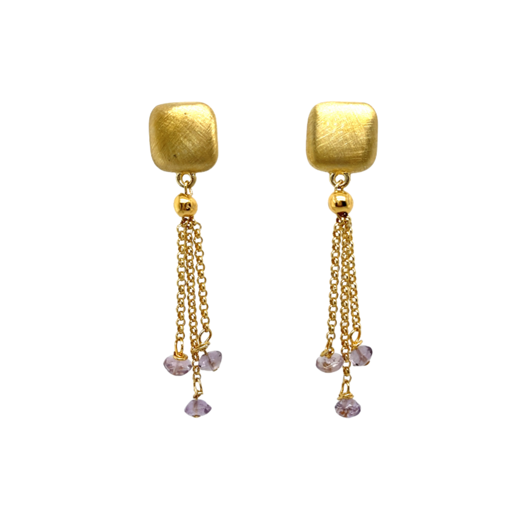 Amethist dangle earrings