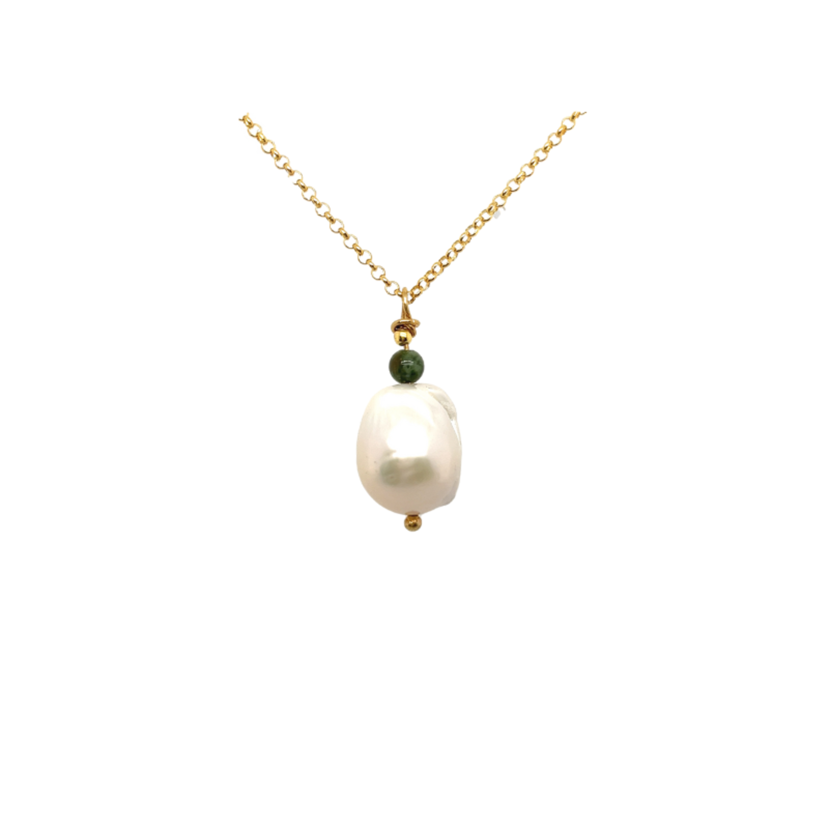 Necklace with baroque pearl - jaspr