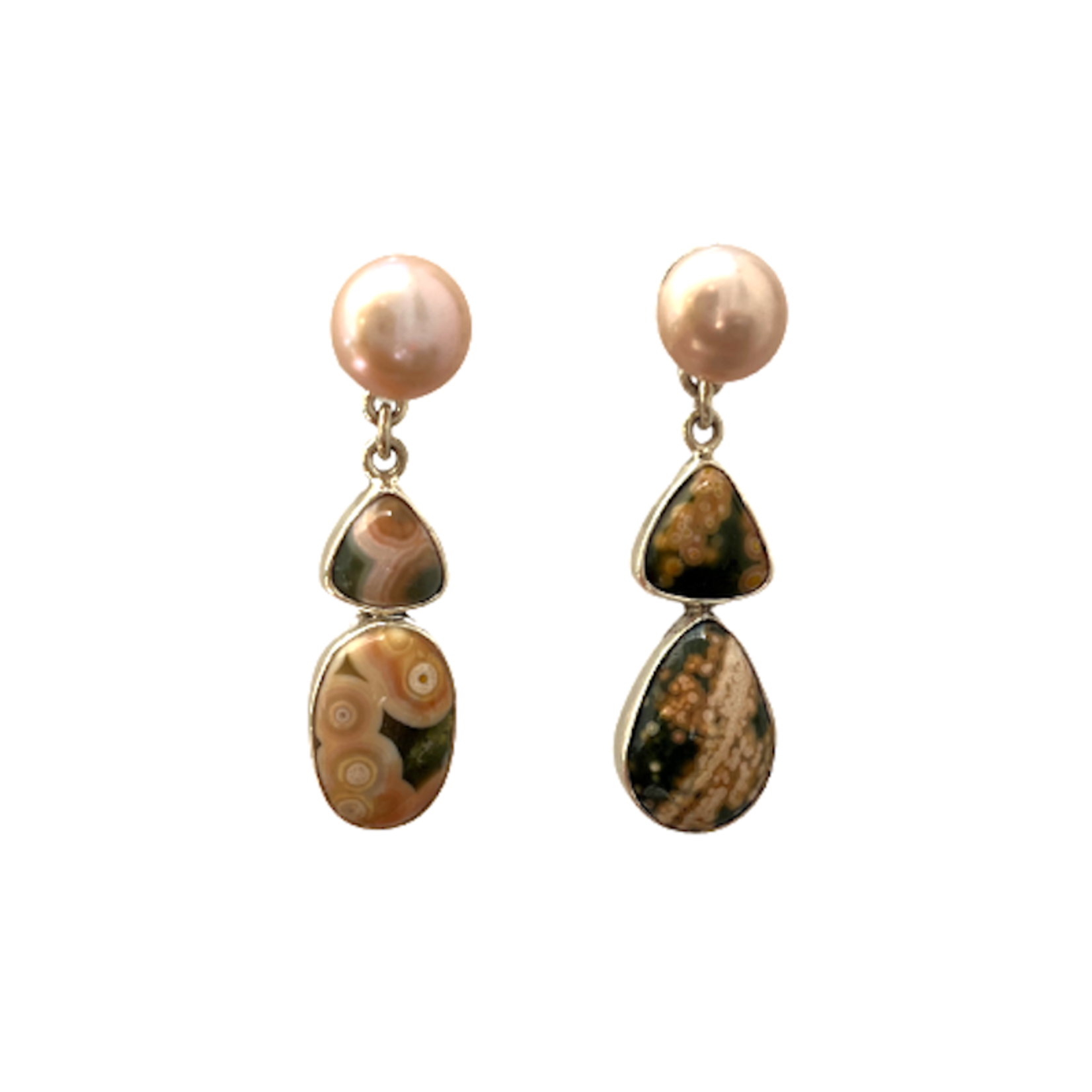 Interchangeable earrings jasper