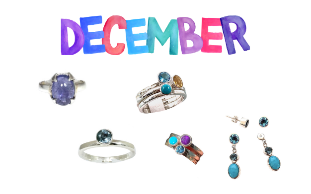 December edelsteen turkoois en tanzaniet