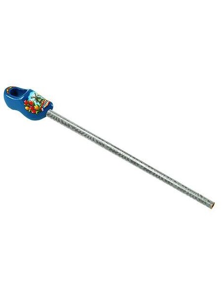 pencil clog in blue with mill