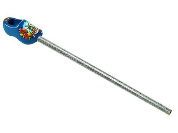 Potlood klompjes in de kleur blauw met molen