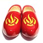 wooden shoes with logo