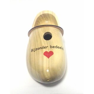 Birdhouse clog painted with text