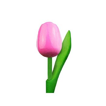 houten tulpen in de kleur rose / wit 20cm houten tulpen in de kleur rose / wit 20cm