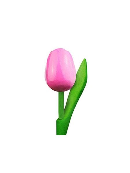 wooden tulips in the color rose - white