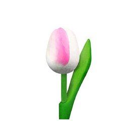 houten tulpen in de kleur wit - rose 20cm