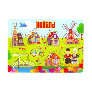 houten puzzelplankje tulp design Holland