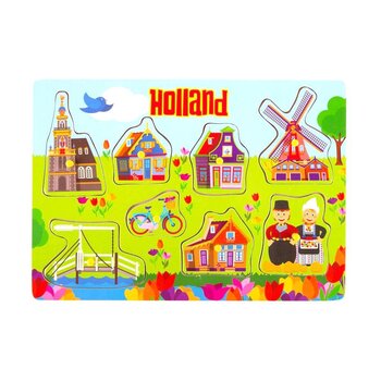 houten puzzelplankje tulp design Holland