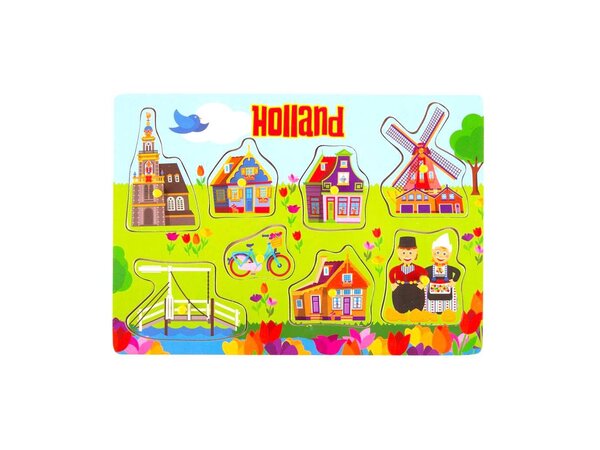 Hölzernen Puzzlespielbrett Tulpe Design Holland