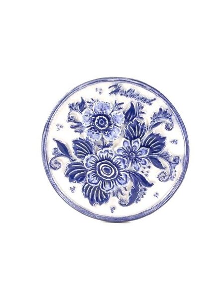 Magneet delftsblauw met bloemen Holland