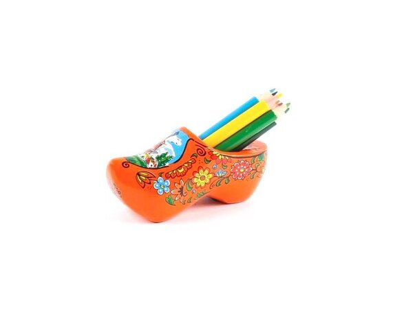 Orange Clog Spitzer mit Buntstiften Orange Clog Spitzer mit Buntstiften
