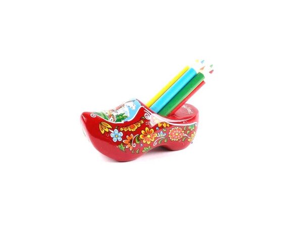 Clog with sharpener and pencils red Clog with sharpener and pencils red