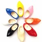 colored wooden shoes pointed