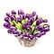 Deep purple wooden tulips in a wicker basket