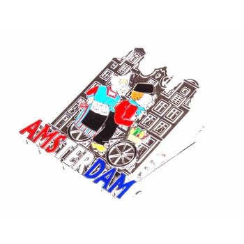 Magnet clip Amsterdam canal with bicycle tin