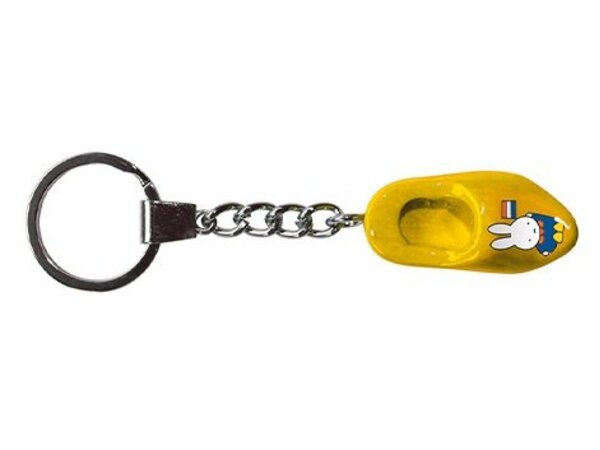 Gelber Schlüsselanhänger-Clog mit Miffy Gelber Schlüsselanhänger-Clog mit Miffy