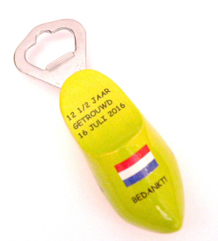 Bottle opener with logo