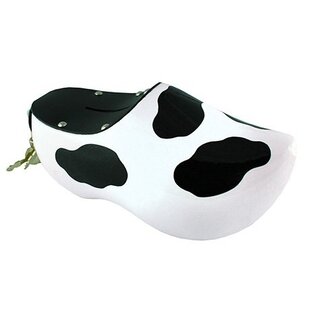 Sparschwein Clog weiß mit Kuhflecken