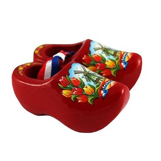 souvenirs klompjes rood 8cm