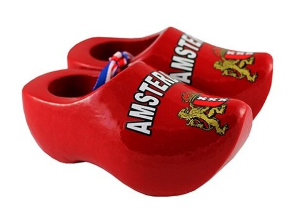 Rote Souvenirs Clogs Amsterdam 8 cm