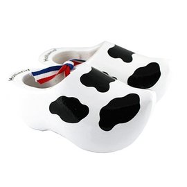 White souvenirs clogs Cow 8 cm