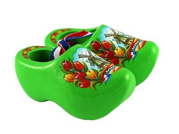 Nijhuis klompenfabriek Souvenirs klompjes lime 8cm