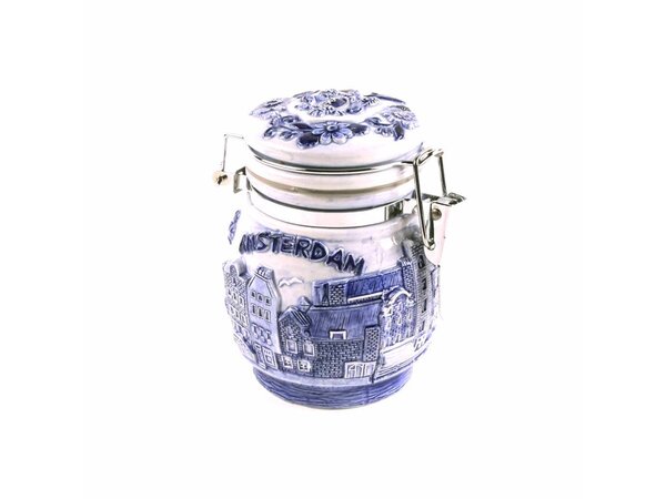 Delftblue preserving jar Amsterdam