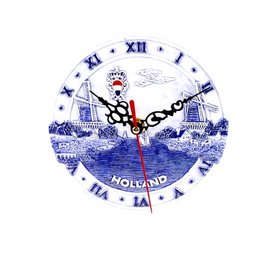 Uhr 15 cm delft blau Holland