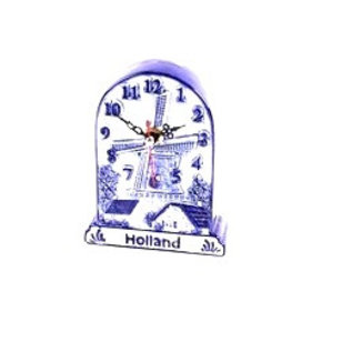 Standing clock Delft blue Holland