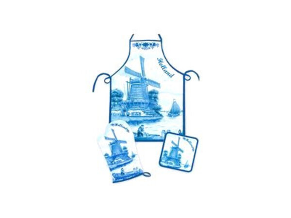 3 piece kitchen set in Delft blue