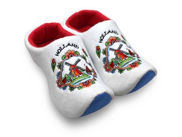 white clog slippers Dutch windmill