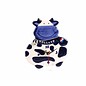 Delft blue clock cow
