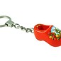 key ring with a clog of 4 cm in the color orange