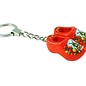 key ring with 2 clogs of 4 cm in the color orange