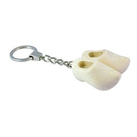 keychain with 2 clogs sanded 4 cm