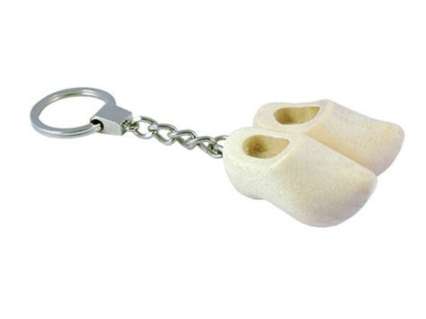 keychain with 2 clogs sanded 4 cm
