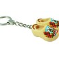 key ring with 2 clogs of 4 cm in the color clear lacquered