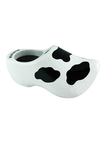 Pencil sharpener clog with cow motif