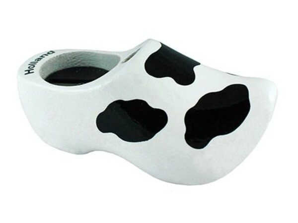 Pencil sharpener clog with cow motif Pencil sharpener clog with cow motif