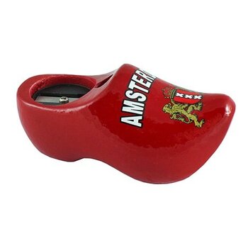 Bleistiftspitzer-Holzschuh Amsterdam rot