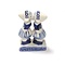  kussende meisjes delfts blauw