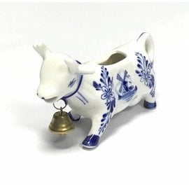 Melkkan koe met belletje delft blauw